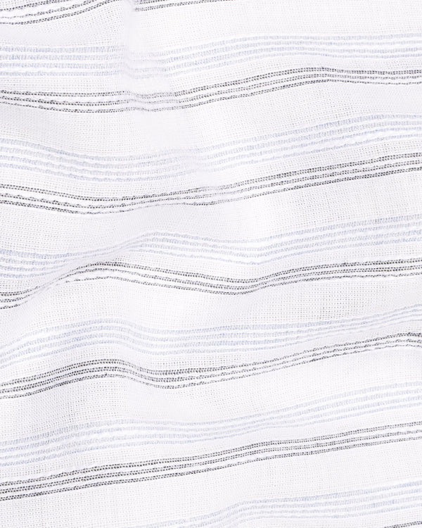 Porcelain Striped Dobby Textured Premium Giza Cotton Shirt