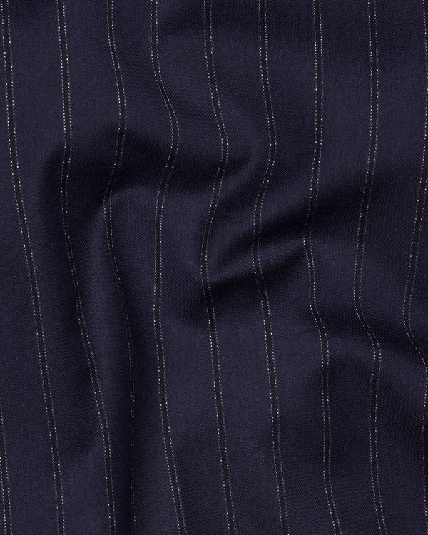 Mirage Navy Blue Striped Blazer
