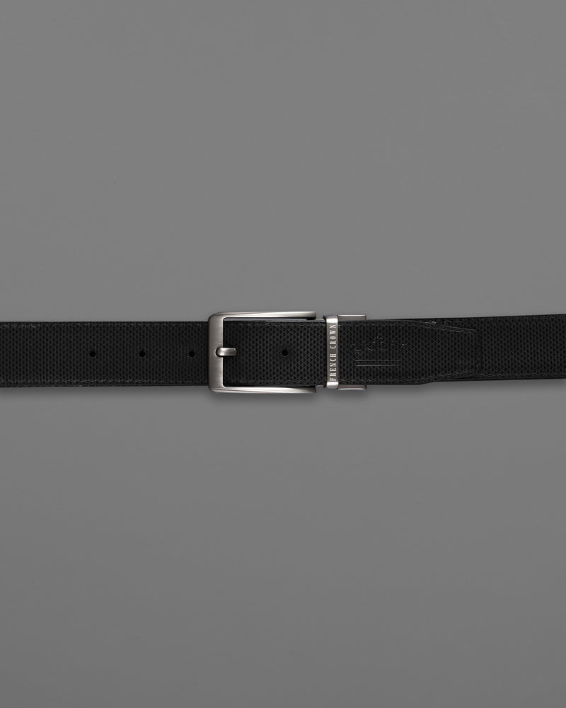 Silver Buckle with Jade Black and Brown Leather Free Handcrafted Reversible Belt BT058-28, BT058-30, BT058-32, BT058-34, BT058-36, BT058-38