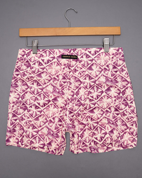 Rouge Pink and Haiti Blue Flowery Printed Tencel Boxers CBX369-28, CBX369-30, CBX369-32, CBX369-34, CBX369-36, CBX369-38, CBX369-40, CBX369-42, CBX369-44