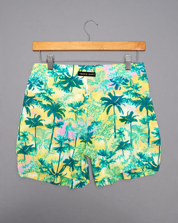 Sweet Corn Trees Printed Tencel and Milky White Premium Cotton Printed Boxers CBX379-28, CBX379-30, CBX379-32, CBX379-34, CBX379-36, CBX379-38, CBX379-40, CBX379-42, CBX379-44
