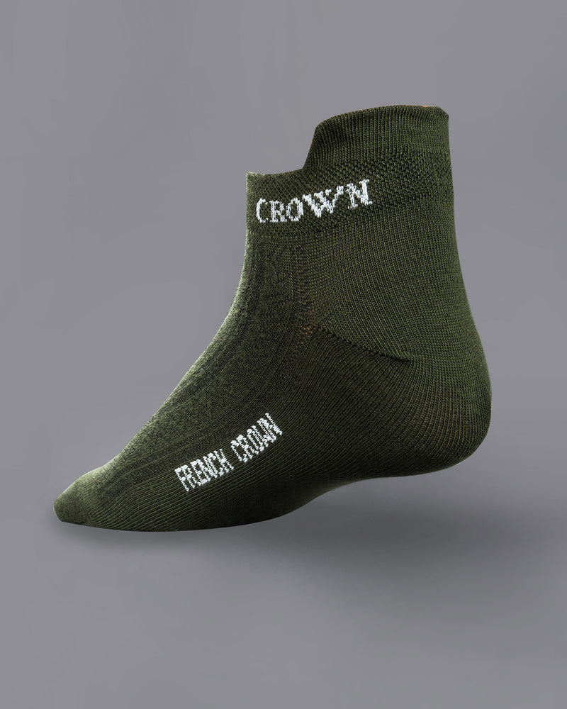 Dark Green Ankle Length Socks  SO021