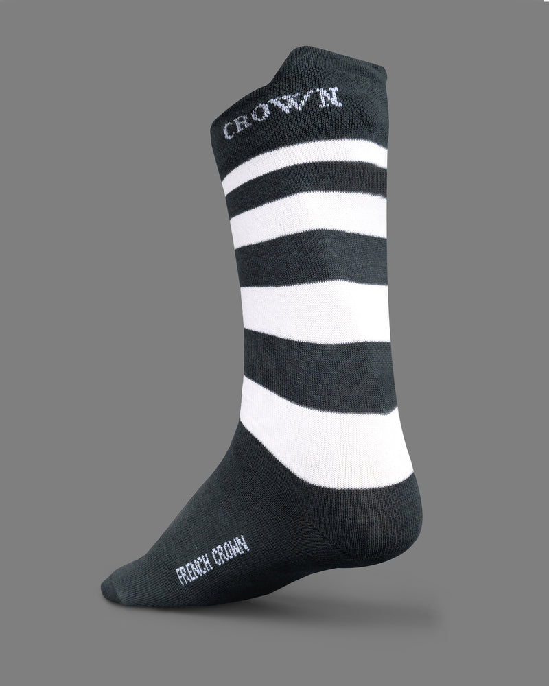 White and Gray Socks SO029