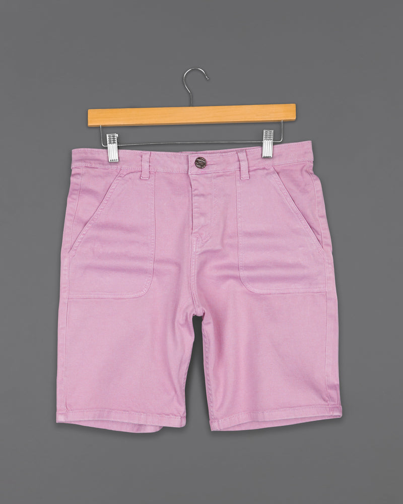 Pearl Pink Denim Shorts SR187-28, SR187-30, SR187-32, SR187-34, SR187-36, SR187-38, SR187-40, SR187-42, SR187-44