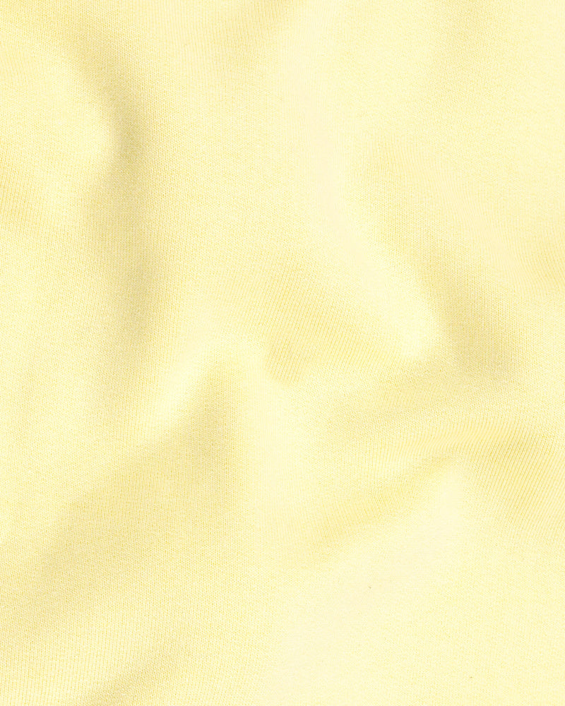 Beeswax Yellow Premium Cotton Sweatshirt with Shorts Combo