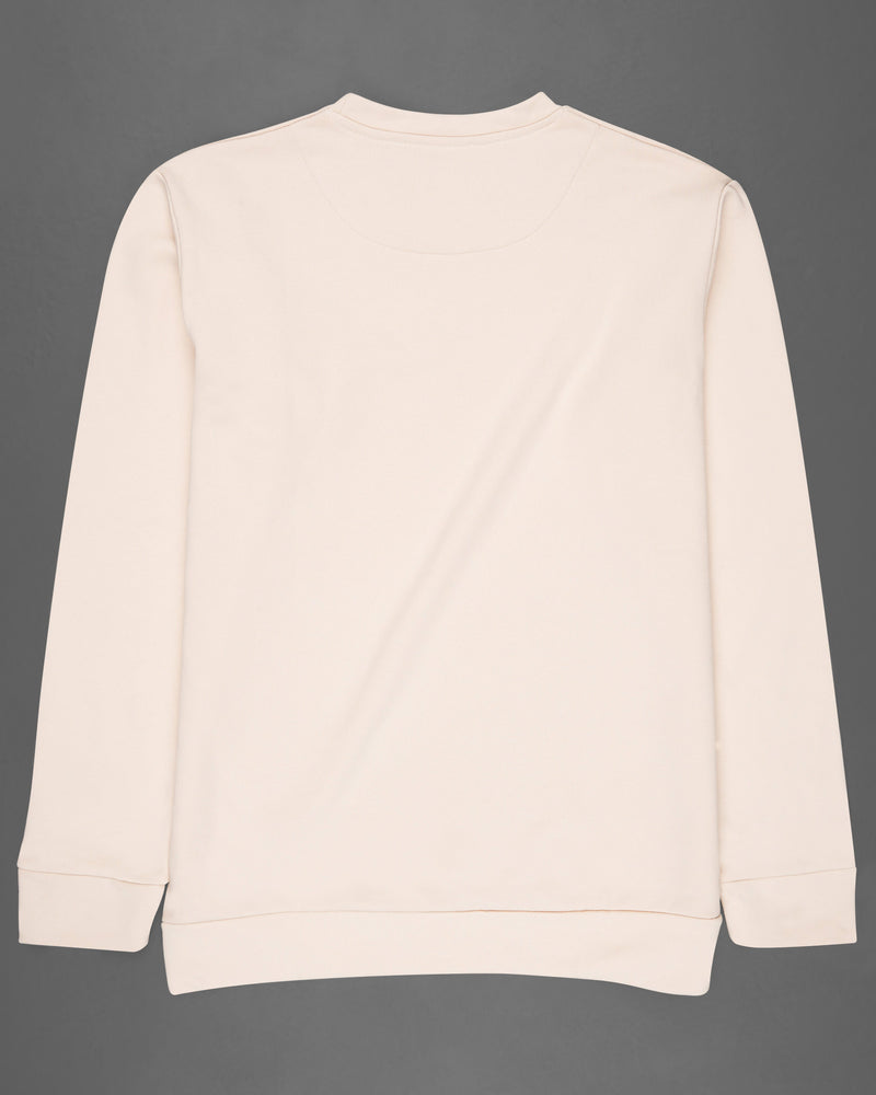 Bizarre Cream Premium Cotton Sweatshirt with Shorts Combo