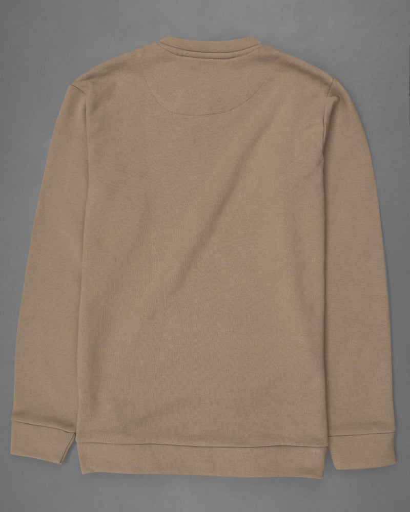 Sandrift Brown Premium Cotton Sweatshirt with Shorts Combo