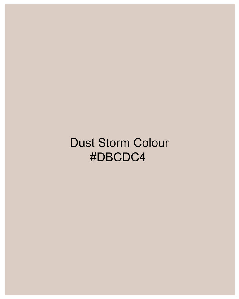 Dust Storm Brown Organic Cotton Pique Polo
