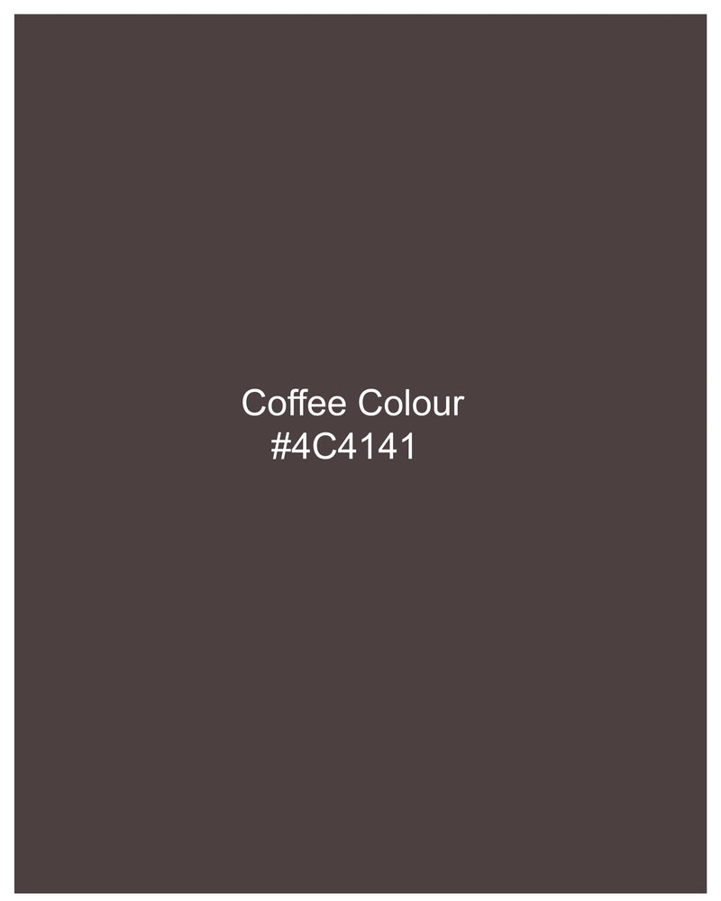Coffee Brown Textured Nehru Jacket WC2468-36, WC2468-38, WC2468-40, WC2468-42, WC2468-44, WC2468-46, WC2468-48, WC2468-50, WC2468-52, WC2468-54, WC2468-56, WC2468-58, WC2468-60