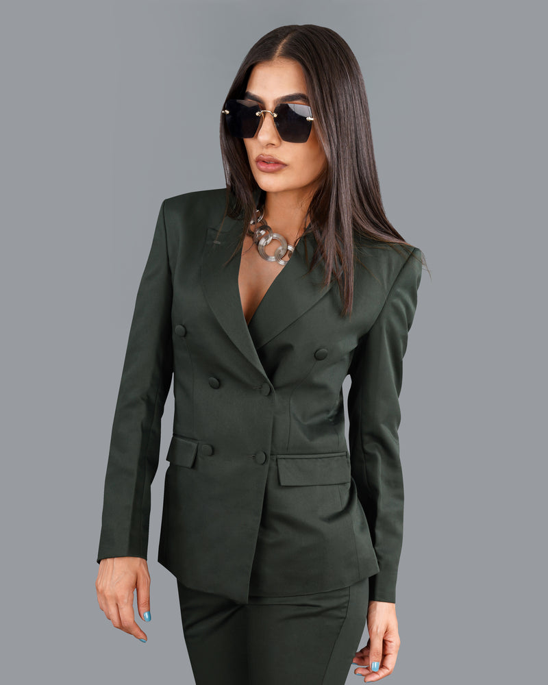 Juniper Green Double Breasted Women's Suit