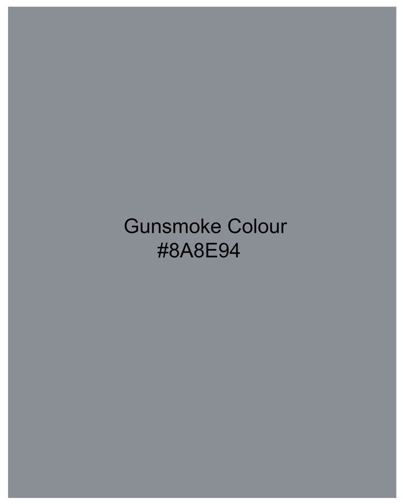 Gunsmoke Gray Gingham Checkered Premium Cotton Crop Top