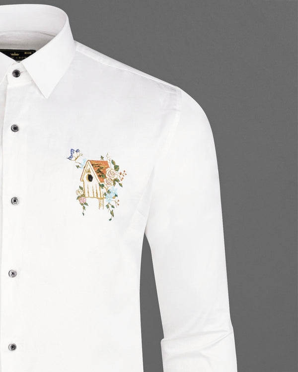 Bright White with House and Flower Embroidered Super Soft Premium Cotton Shirt 1062-BLK-P493-38, 1062-BLK-P493-H-38, 1062-BLK-P493-39, 1062-BLK-P493-H-39, 1062-BLK-P493-40, 1062-BLK-P493-H-40, 1062-BLK-P493-42, 1062-BLK-P493-H-42, 1062-BLK-P493-44, 1062-BLK-P493-H-44, 1062-BLK-P493-46, 1062-BLK-P493-H-46, 1062-BLK-P493-48, 1062-BLK-P493-H-48, 1062-BLK-P493-50, 1062-BLK-P493-H-50, 1062-BLK-P493-52, 1062-BLK-P493-H-52