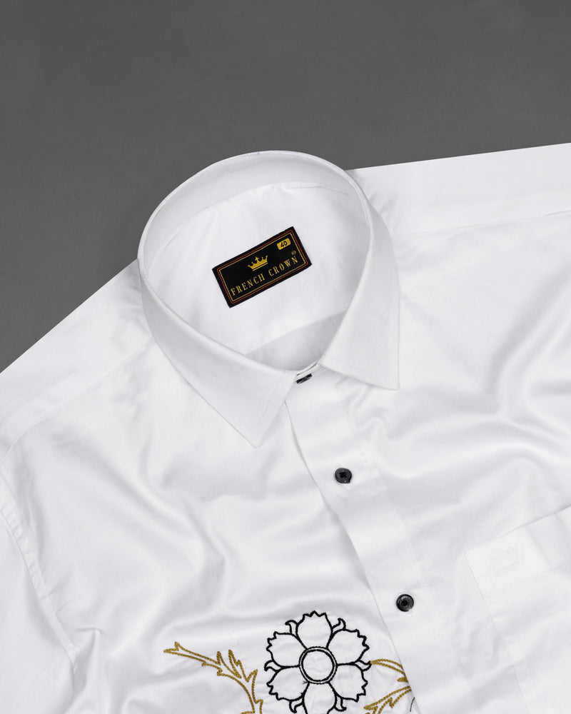 Bright White Floral Embroidered Super Soft Premium Cotton Shirt 1062-BLK-P495-38, 1062-BLK-P495-H-38, 1062-BLK-P495-39, 1062-BLK-P495-H-39, 1062-BLK-P495-40, 1062-BLK-P495-H-40, 1062-BLK-P495-42, 1062-BLK-P495-H-42, 1062-BLK-P495-44, 1062-BLK-P495-H-44, 1062-BLK-P495-46, 1062-BLK-P495-H-46, 1062-BLK-P495-48, 1062-BLK-P495-H-48, 1062-BLK-P495-50, 1062-BLK-P495-H-50, 1062-BLK-P495-52, 1062-BLK-P495-H-52