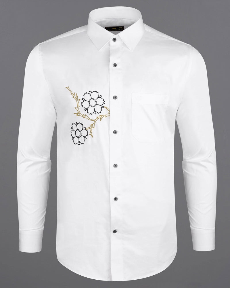 Bright White Floral Embroidered Super Soft Premium Cotton Shirt 1062-BLK-P495-38, 1062-BLK-P495-H-38, 1062-BLK-P495-39, 1062-BLK-P495-H-39, 1062-BLK-P495-40, 1062-BLK-P495-H-40, 1062-BLK-P495-42, 1062-BLK-P495-H-42, 1062-BLK-P495-44, 1062-BLK-P495-H-44, 1062-BLK-P495-46, 1062-BLK-P495-H-46, 1062-BLK-P495-48, 1062-BLK-P495-H-48, 1062-BLK-P495-50, 1062-BLK-P495-H-50, 1062-BLK-P495-52, 1062-BLK-P495-H-52