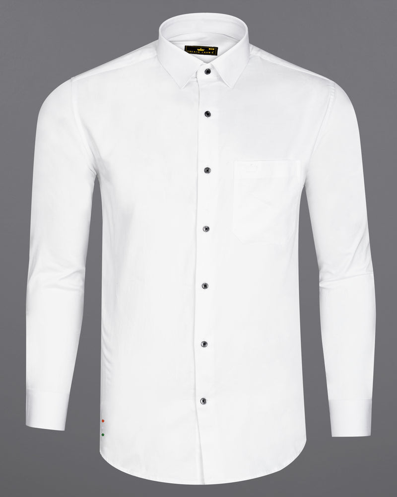 Bright White with Bottom Right Tricolour Embroidered Super Soft Premium Cotton Shirt 1062-BLK-P570-1P-38, 1062-BLK-P570-1P-H-38, 1062-BLK-P570-1P-39, 1062-BLK-P570-1P-H-39, 1062-BLK-P570-1P-40, 1062-BLK-P570-1P-H-40, 1062-BLK-P570-1P-42, 1062-BLK-P570-1P-H-42, 1062-BLK-P570-1P-44, 1062-BLK-P570-1P-H-44, 1062-BLK-P570-1P-46, 1062-BLK-P570-1P-H-46, 1062-BLK-P570-1P-48, 1062-BLK-P570-1P-H-48, 1062-BLK-P570-1P-50, 1062-BLK-P570-1P-H-50, 1062-BLK-P570-1P-52, 1062-BLK-P570-1P-H-52