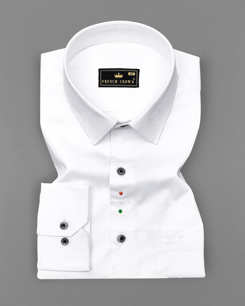 Bright White Tricolour Embroidered Under Second Button Super Soft Premium Cotton Shirt 1062-BLK-P570-38, 1062-BLK-P570-H-38, 1062-BLK-P570-39, 1062-BLK-P570-H-39, 1062-BLK-P570-40, 1062-BLK-P570-H-40, 1062-BLK-P570-42, 1062-BLK-P570-H-42, 1062-BLK-P570-44, 1062-BLK-P570-H-44, 1062-BLK-P570-46, 1062-BLK-P570-H-46, 1062-BLK-P570-48, 1062-BLK-P570-H-48, 1062-BLK-P570-50, 1062-BLK-P570-H-50, 1062-BLK-P570-52, 1062-BLK-P570-H-52