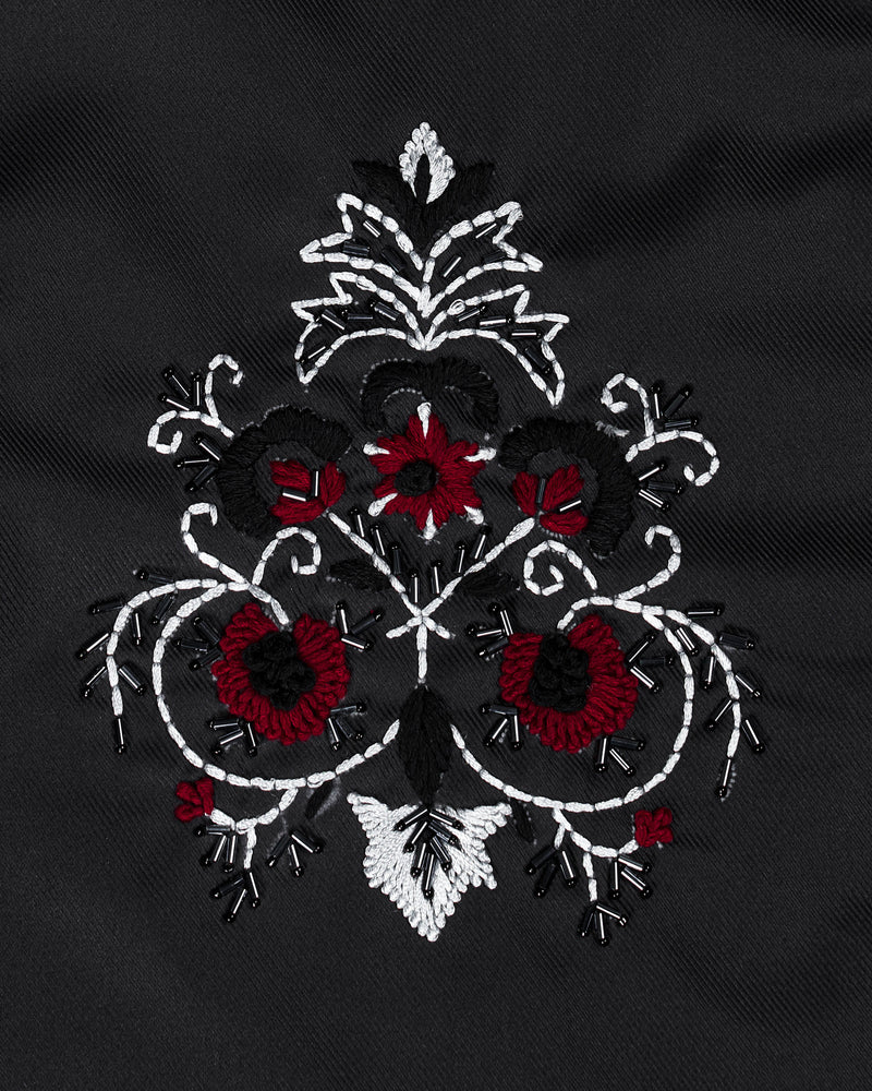 Jade Black Hand Embroidered Super Soft Premium Cotton Designer Shirt 1312-BLK-E057-38, 1312-BLK-E057-H-38, 1312-BLK-E057-39, 1312-BLK-E057-H-39, 1312-BLK-E057-40, 1312-BLK-E057-H-40, 1312-BLK-E057-42, 1312-BLK-E057-H-42, 1312-BLK-E057-44, 1312-BLK-E057-H-44, 1312-BLK-E057-46, 1312-BLK-E057-H-46, 1312-BLK-E057-48, 1312-BLK-E057-H-48, 1312-BLK-E057-50, 1312-BLK-E057-H-50, 1312-BLK-E057-52, 1312-BLK-E057-H-52