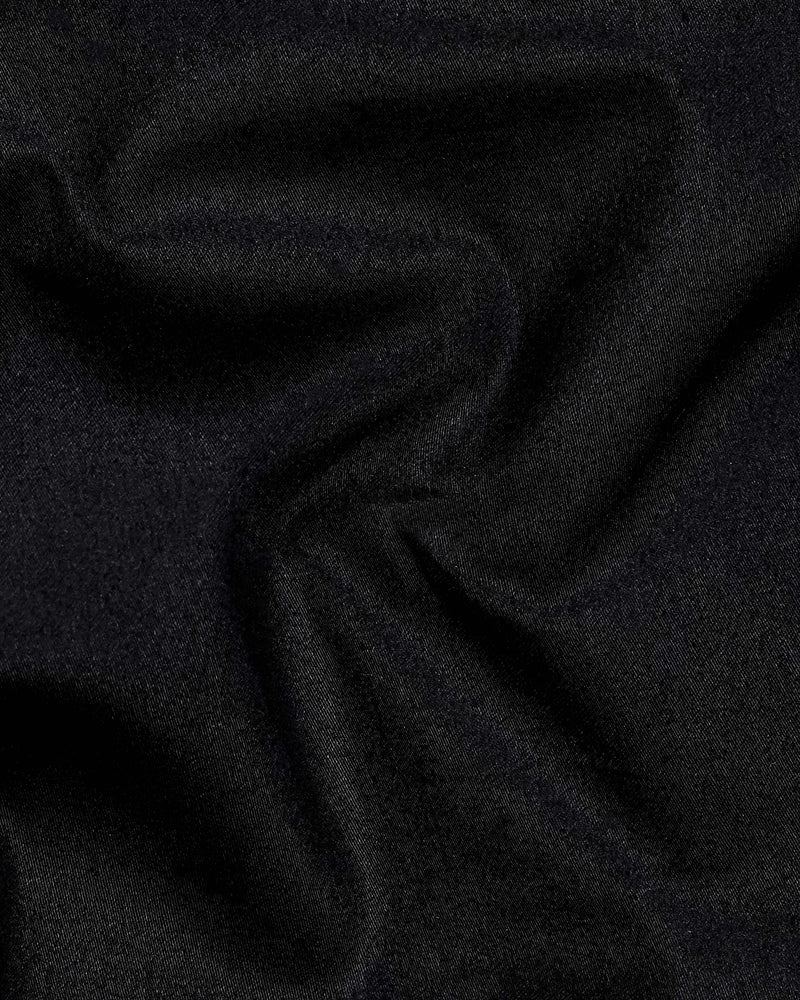 Jade Black Tuxedo Super Soft Giza Cotton Shirt