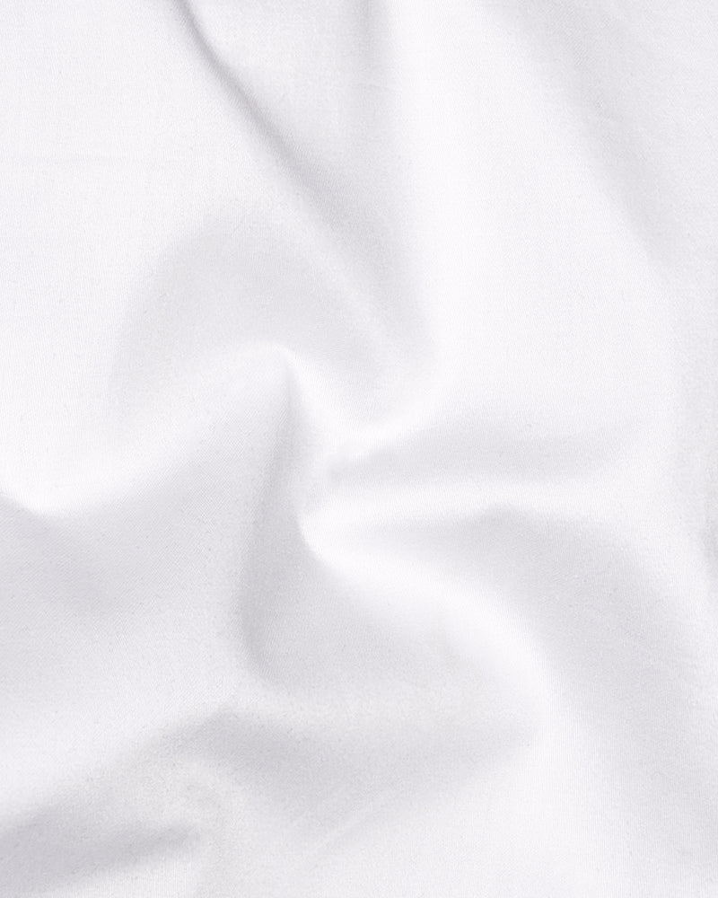 Bright White Super Soft Giza Cotton Hoodie Shirt