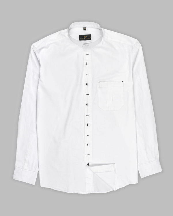 Bright White Mandarin Collar Designer Shirt 4360-M-BLK-P32-38, 4360-M-BLK-P32-H-50, 4360-M-BLK-P32-H-38, 4360-M-BLK-P32-H-52, 4360-M-BLK-P32-H-44, 4360-M-BLK-P32-46, 4360-M-BLK-P32-H-46, 4360-M-BLK-P32-H-39, 4360-M-BLK-P32-H-42, 4360-M-BLK-P32-40, 4360-M-BLK-P32-52, 4360-M-BLK-P32-H-48, 4360-M-BLK-P32-44, 4360-M-BLK-P32-48, 4360-M-BLK-P32-42, 4360-M-BLK-P32-50, 4360-M-BLK-P32-H-40, 4360-M-BLK-P32-39