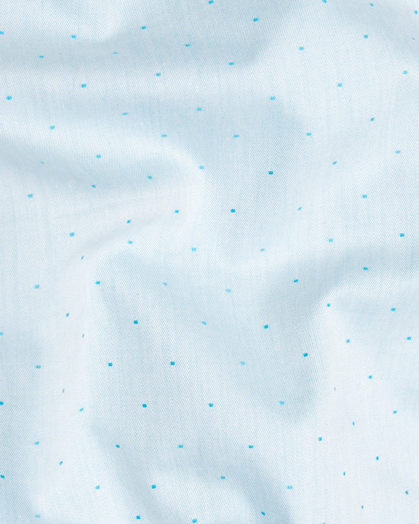 Botticelli Light Blue Dobby Textured Premium Giza Cotton Shirt