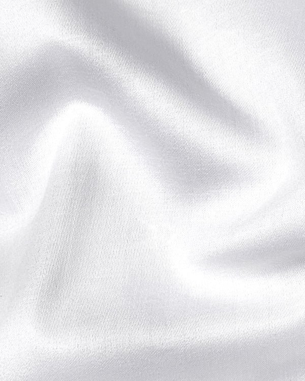 Bright White Zigzag patterned Premium Cotton Kurta Shirt