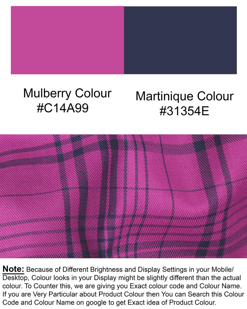 Mulberry Pink Plaid Premium Cotton Shirt 5136-BLK-38, 5136-BLK-H-38, 5136-BLK-39, 5136-BLK-H-39, 5136-BLK-40, 5136-BLK-H-40, 5136-BLK-42, 5136-BLK-H-42, 5136-BLK-44, 5136-BLK-H-44, 5136-BLK-46, 5136-BLK-H-46, 5136-BLK-48, 5136-BLK-H-48, 5136-BLK-50, 5136-BLK-H-50, 5136-BLK-52, 5136-BLK-H-52