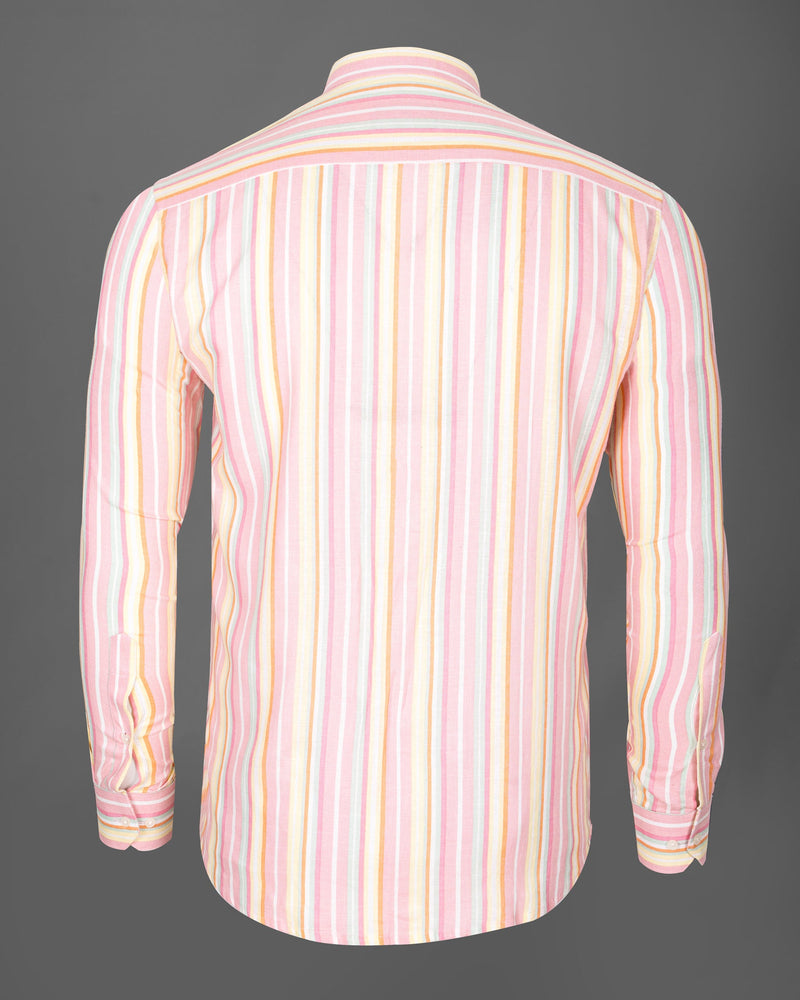 Pastel Striped Luxurious Linen Mandarin Shirt 5204-M-38, 5204-M-H-38, 5204-M-39, 5204-M-H-39, 5204-M-40, 5204-M-H-40, 5204-M-42, 5204-M-H-42, 5204-M-44, 5204-M-H-44, 5204-M-46, 5204-M-H-46, 5204-M-48, 5204-M-H-48, 5204-M-50, 5204-M-H-50, 5204-M-52, 5204-M-H-52