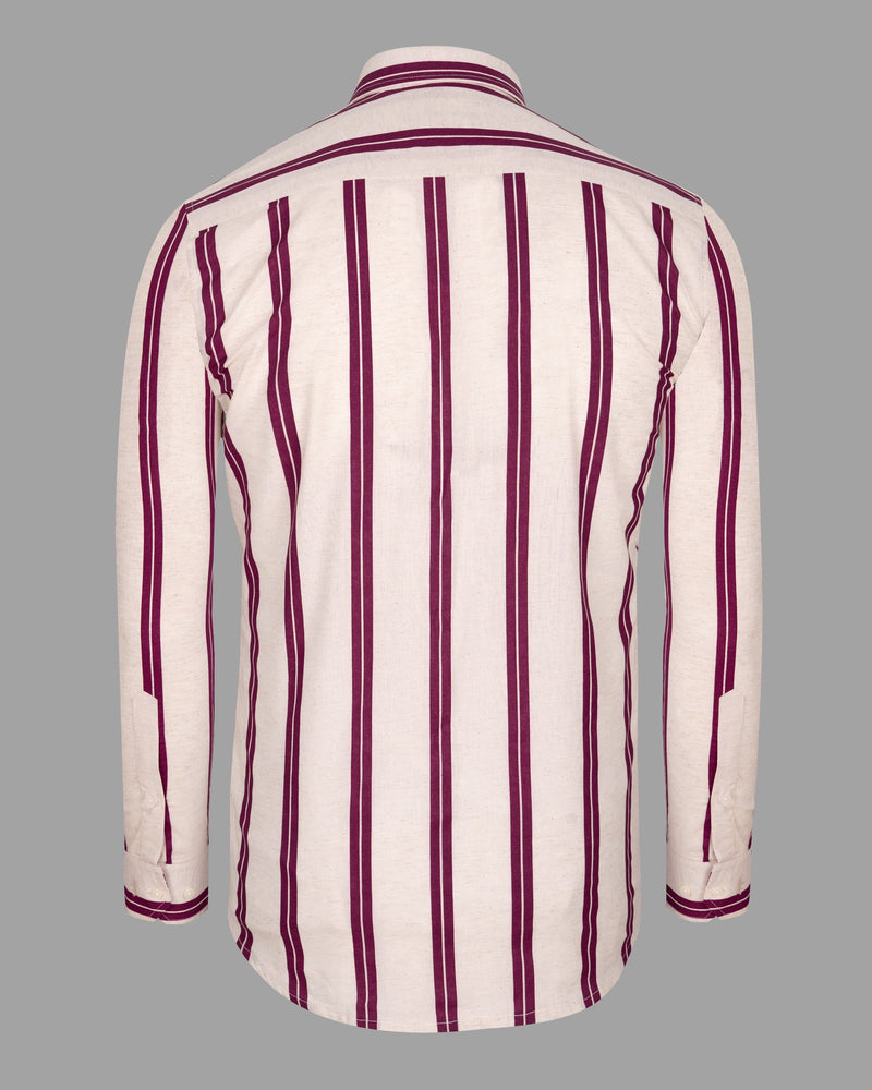 Pearl Bush with Tawny Port Striped Luxurious Linen Shirt 5264-BD-38, 5264-BD-H-38, 5264-BD-39, 5264-BD-H-39, 5264-BD-40, 5264-BD-H-40, 5264-BD-42, 5264-BD-H-42, 5264-BD-44, 5264-BD-H-44, 5264-BD-46, 5264-BD-H-46, 5264-BD-48, 5264-BD-H-48, 5264-BD-50, 5264-BD-H-50, 5264-BD-52, 5264-BD-H-52