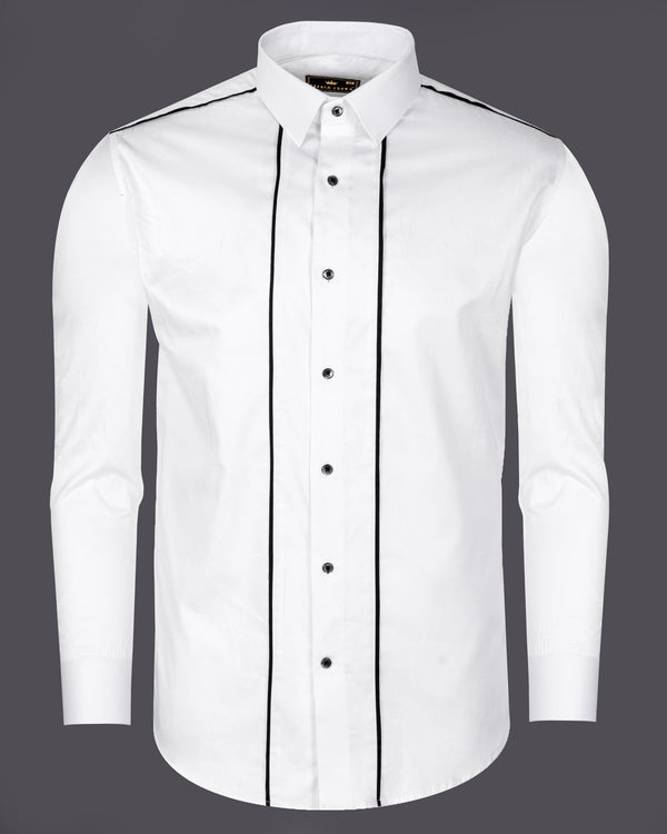 Bright White with Black Piping Patterned Premium Cotton Shirt 5317-BLK-P85-38, 5317-BLK-P85-H-38, 5317-BLK-P85-39, 5317-BLK-P85-H-39, 5317-BLK-P85-40, 5317-BLK-P85-H-40, 5317-BLK-P85-42, 5317-BLK-P85-H-42, 5317-BLK-P85-44, 5317-BLK-P85-H-44, 5317-BLK-P85-46, 5317-BLK-P85-H-46, 5317-BLK-P85-48, 5317-BLK-P85-H-48, 5317-BLK-P85-50, 5317-BLK-P85-H-50, 5317-BLK-P85-52, 5317-BLK-P85-H-52
