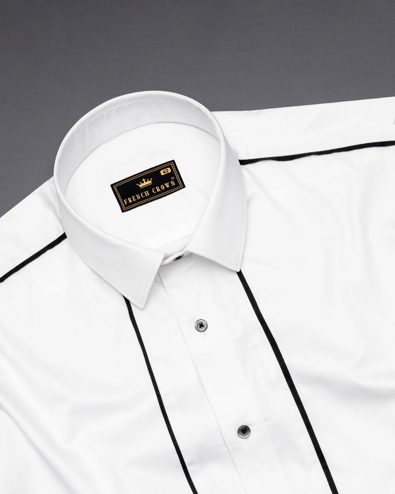 Bright White with Black Piping Patterned Premium Cotton Shirt 5317-BLK-P85-38, 5317-BLK-P85-H-38, 5317-BLK-P85-39, 5317-BLK-P85-H-39, 5317-BLK-P85-40, 5317-BLK-P85-H-40, 5317-BLK-P85-42, 5317-BLK-P85-H-42, 5317-BLK-P85-44, 5317-BLK-P85-H-44, 5317-BLK-P85-46, 5317-BLK-P85-H-46, 5317-BLK-P85-48, 5317-BLK-P85-H-48, 5317-BLK-P85-50, 5317-BLK-P85-H-50, 5317-BLK-P85-52, 5317-BLK-P85-H-52