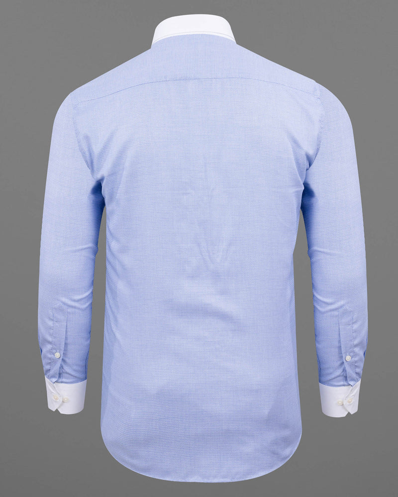 Blue with White Collar Textured Premium Cotton Shirt 5403-WCC-38, 5403-WCC-H-38, 5403-WCC-39, 5403-WCC-H-39, 5403-WCC-40, 5403-WCC-H-40, 5403-WCC-42, 5403-WCC-H-42, 5403-WCC-44, 5403-WCC-H-44, 5403-WCC-46, 5403-WCC-H-46, 5403-WCC-48, 5403-WCC-H-48, 5403-WCC-50, 5403-WCC-H-50, 5403-WCC-52, 5403-WCC-H-52