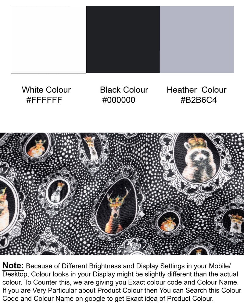 Jade Black Crowned Animals Printed Premium Cotton Shirt 5408-BLK-38, 5408-BLK-H-38, 5408-BLK-39, 5408-BLK-H-39, 5408-BLK-40, 5408-BLK-H-40, 5408-BLK-42, 5408-BLK-H-42, 5408-BLK-44, 5408-BLK-H-44, 5408-BLK-46, 5408-BLK-H-46, 5408-BLK-48, 5408-BLK-H-48, 5408-BLK-50, 5408-BLK-H-50, 5408-BLK-52, 5408-BLK-H-52
