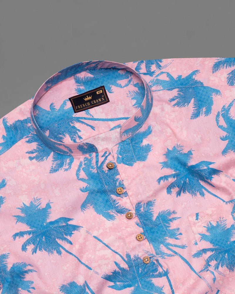 Chantilly Pink with Trees Printed Premium Cotton Kurta Shirt 5429-KS-38, 5429-KS-H-38, 5429-KS-39, 5429-KS-H-39, 5429-KS-40, 5429-KS-H-40, 5429-KS-42, 5429-KS-H-42, 5429-KS-44, 5429-KS-H-44, 5429-KS-46, 5429-KS-H-46, 5429-KS-48, 5429-KS-H-48, 5429-KS-50, 5429-KS-H-50, 5429-KS-52, 5429-KS-H-52