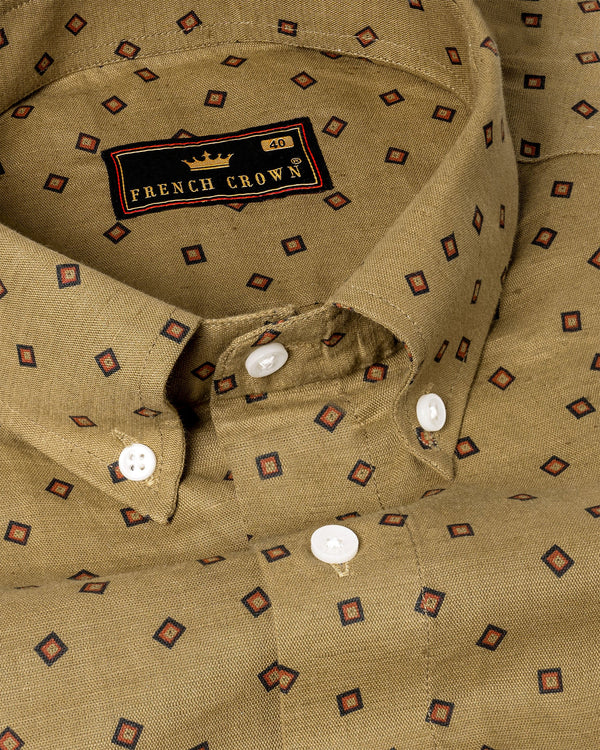 Museli Beige and Black Printed Luxurious Linen Shirt 5433-BD-38, 5433-BD-H-38, 5433-BD-39, 5433-BD-H-39, 5433-BD-40, 5433-BD-H-40, 5433-BD-42, 5433-BD-H-42, 5433-BD-44, 5433-BD-H-44, 5433-BD-46, 5433-BD-H-46, 5433-BD-48, 5433-BD-H-48, 5433-BD-50, 5433-BD-H-50, 5433-BD-52, 5433-BD-H-52