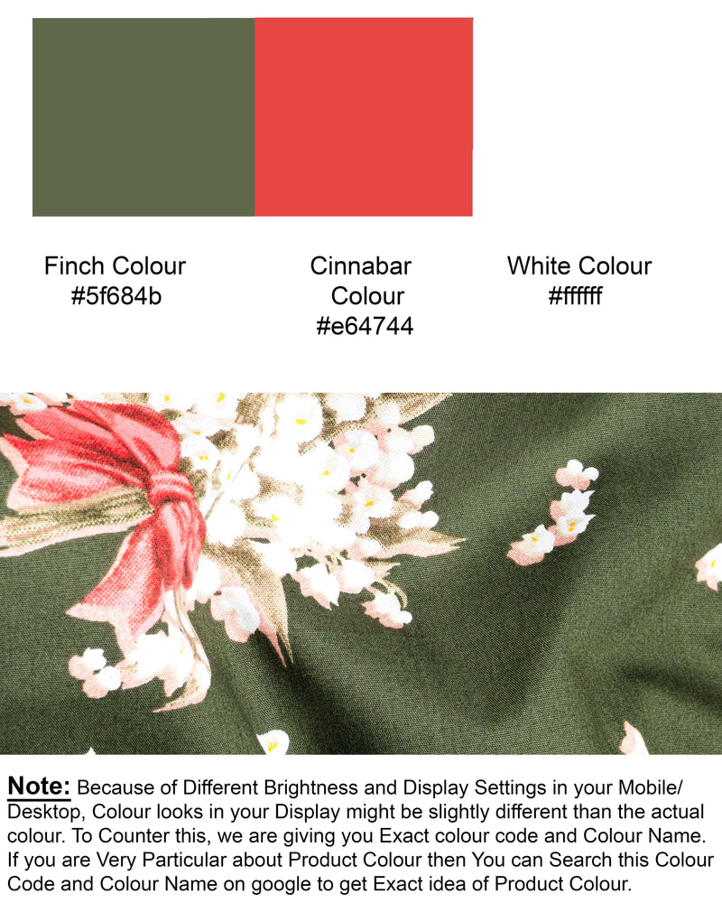 Finch Green Floral Printed Premium Cotton Kurta Shirt 5582-KS-38, 5582-KS-H-38, 5582-KS-39, 5582-KS-H-39, 5582-KS-40, 5582-KS-H-40, 5582-KS-42, 5582-KS-H-42, 5582-KS-44, 5582-KS-H-44, 5582-KS-46, 5582-KS-H-46, 5582-KS-48, 5582-KS-H-48, 5582-KS-50, 5582-KS-H-50, 5582-KS-52, 5582-KS-H-52