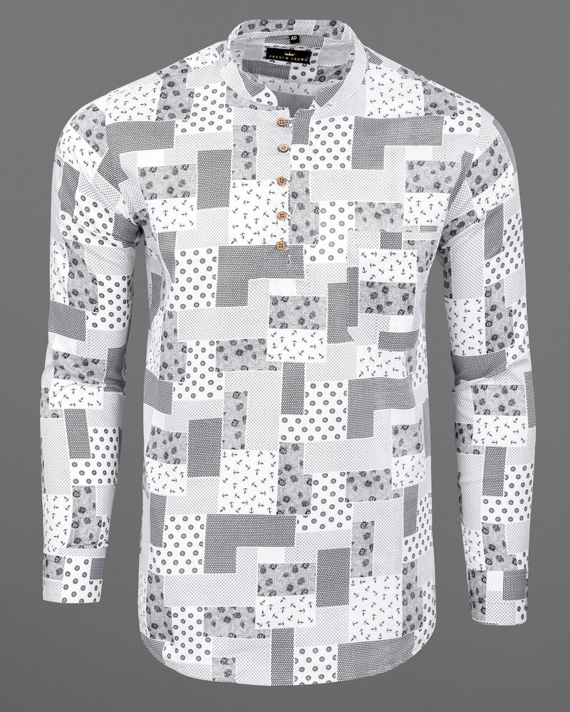 Bright white Quirky Printed Premium Cotton Kurta Shirt 5673-KS-38, 5673-KS-H-38, 5673-KS-39, 5673-KS-H-39, 5673-KS-40, 5673-KS-H-40, 5673-KS-42, 5673-KS-H-42, 5673-KS-44, 5673-KS-H-44, 5673-KS-46, 5673-KS-H-46, 5673-KS-48, 5673-KS-H-48, 5673-KS-50, 5673-KS-H-50, 5673-KS-52, 5673-KS-H-52