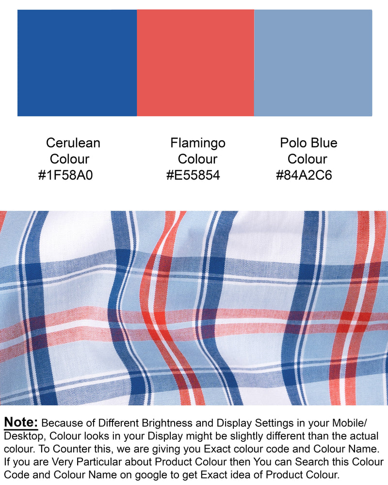 Cerulean with Polo Blue Plaid Premium Cotton Shirt 5690-M-38, 5690-M-H-38, 5690-M-39, 5690-M-H-39, 5690-M-40, 5690-M-H-40, 5690-M-42, 5690-M-H-42, 5690-M-44, 5690-M-H-44, 5690-M-46, 5690-M-H-46, 5690-M-48, 5690-M-H-48, 5690-M-50, 5690-M-H-50, 5690-M-52, 5690-M-H-52
