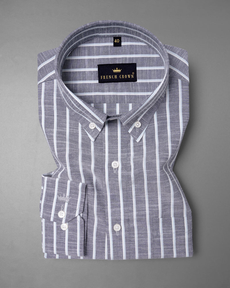 Storm Gray and Mystic Blue Striped Cotton-Linen Shirt 5777-BD-38, 5777-BD-H-38, 5777-BD-39, 5777-BD-H-39, 5777-BD-40, 5777-BD-H-40, 5777-BD-42, 5777-BD-H-42, 5777-BD-44, 5777-BD-H-44, 5777-BD-46, 5777-BD-H-46, 5777-BD-48, 5777-BD-H-48, 5777-BD-50, 5777-BD-H-50, 5777-BD-52, 5777-BD-H-52