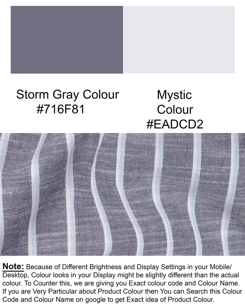 Storm Gray and Mystic Blue Striped Cotton-Linen Shirt 5777-BD-38, 5777-BD-H-38, 5777-BD-39, 5777-BD-H-39, 5777-BD-40, 5777-BD-H-40, 5777-BD-42, 5777-BD-H-42, 5777-BD-44, 5777-BD-H-44, 5777-BD-46, 5777-BD-H-46, 5777-BD-48, 5777-BD-H-48, 5777-BD-50, 5777-BD-H-50, 5777-BD-52, 5777-BD-H-52