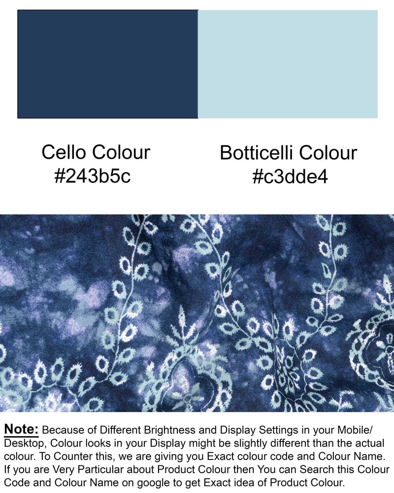 Cello Blue Floral Printed Premium Tencel Shirt 5873-KS-38, 5873-KS-H-38, 5873-KS-39, 5873-KS-H-39, 5873-KS-40, 5873-KS-H-40, 5873-KS-42, 5873-KS-H-42, 5873-KS-44, 5873-KS-H-44, 5873-KS-46, 5873-KS-H-46, 5873-KS-48, 5873-KS-H-48, 5873-KS-50, 5873-KS-H-50, 5873-KS-52, 5873-KS-H-52