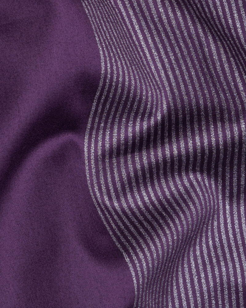 Purple with Silver Striped Super Soft Premium Cotton Shirt 5880-38, 5880-H-38, 5880-39, 5880-H-39, 5880-40, 5880-H-40, 5880-42, 5880-H-42, 5880-44, 5880-H-44, 5880-46, 5880-H-46, 5880-48, 5880-H-48, 5880-50, 5880-H-50, 5880-52, 5880-H-52