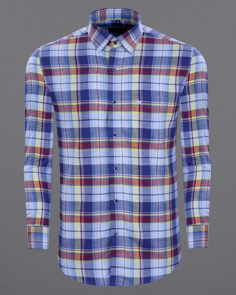 Ship Cove Blue and Mexican Red Plaid Herringbone Shirt 5930-BLE-38, 5930-BLE-H-38, 5930-BLE-39, 5930-BLE-H-39, 5930-BLE-40, 5930-BLE-H-40, 5930-BLE-42, 5930-BLE-H-42, 5930-BLE-44, 5930-BLE-H-44, 5930-BLE-46, 5930-BLE-H-46, 5930-BLE-48, 5930-BLE-H-48, 5930-BLE-50, 5930-BLE-H-50, 5930-BLE-52, 5930-BLE-H-52