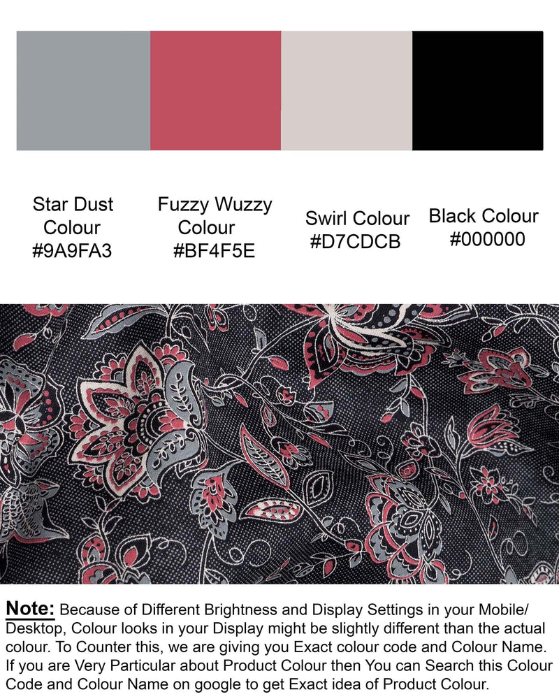 Jade Black Floral Printed Super Soft Premium Cotton Shirt 5958-BLK-38, 5958-BLK-H-38, 5958-BLK-39, 5958-BLK-H-39, 5958-BLK-40, 5958-BLK-H-40, 5958-BLK-42, 5958-BLK-H-42, 5958-BLK-44, 5958-BLK-H-44, 5958-BLK-46, 5958-BLK-H-46, 5958-BLK-48, 5958-BLK-H-48, 5958-BLK-50, 5958-BLK-H-50, 5958-BLK-52, 5958-BLK-H-52
