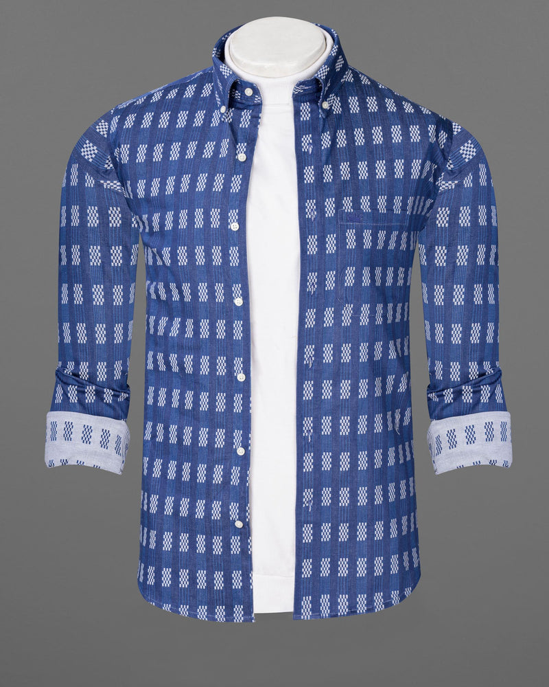East Bay Striped Dobby Textured Heavyweight Premium Giza Cotton Overshirt
