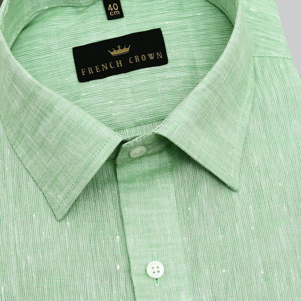 Lime Green Luxurious Linen Shirt