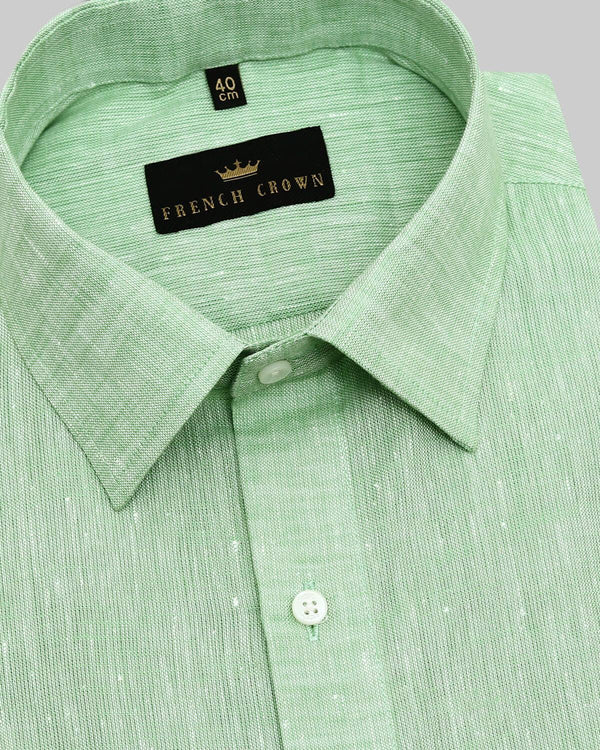 Lime Green Luxurious Linen Shirt