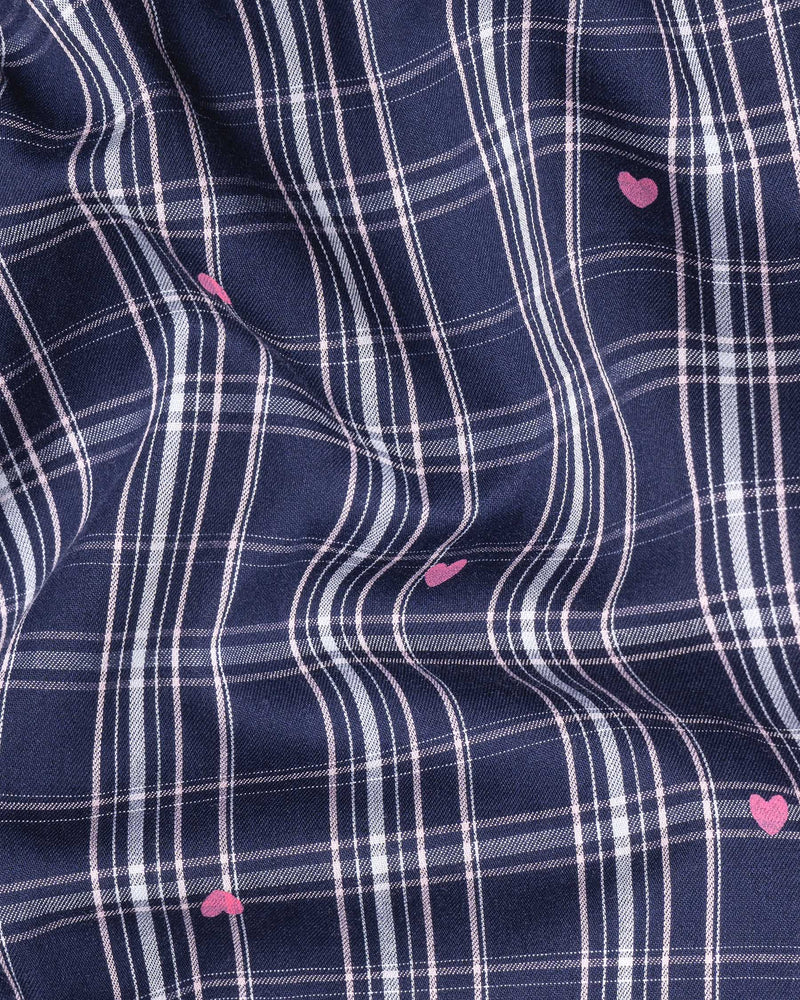 Port Gore Blue Heart Printed Plaid Premium Cotton Shirt 6066-BD-38, 6066-BD-H-38, 6066-BD-39, 6066-BD-H-39, 6066-BD-40, 6066-BD-H-40, 6066-BD-42, 6066-BD-H-42, 6066-BD-44, 6066-BD-H-44, 6066-BD-46, 6066-BD-H-46, 6066-BD-48, 6066-BD-H-48, 6066-BD-50, 6066-BD-H-50, 6066-BD-52, 6066-BD-H-52