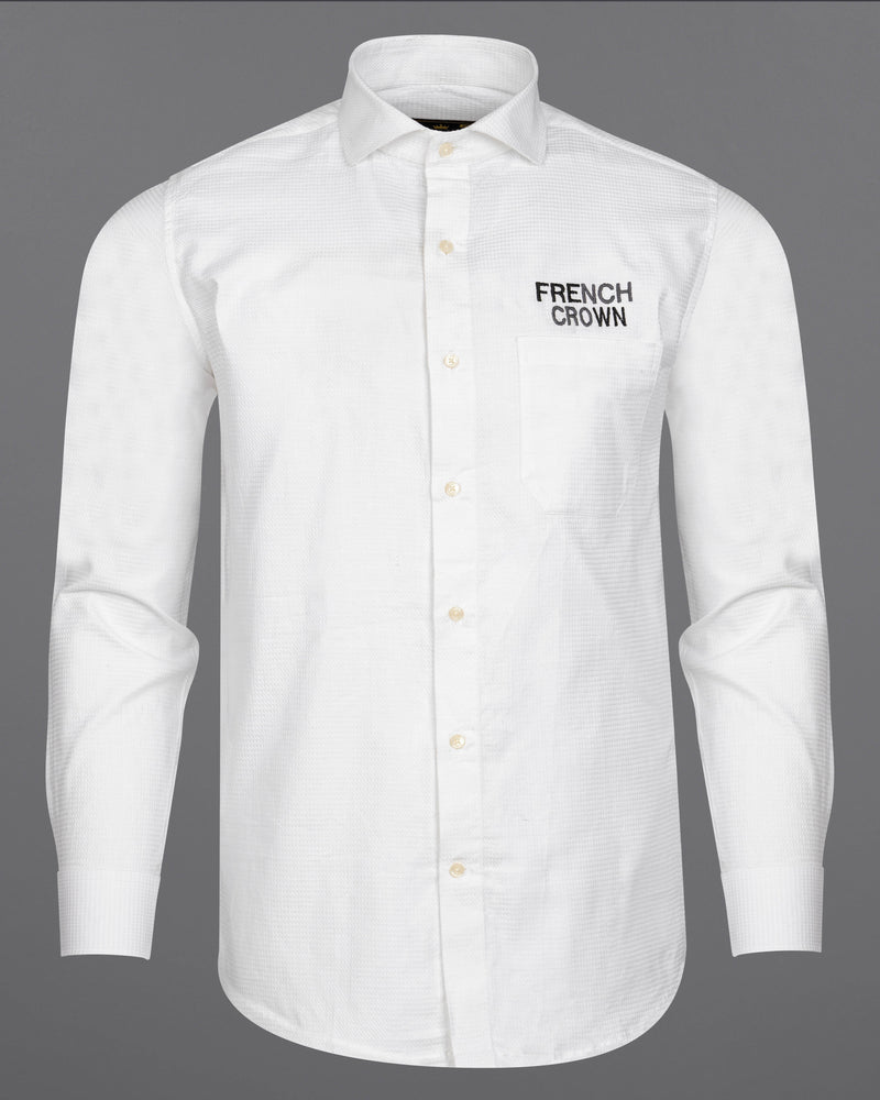 Bright White Dobby Textured Premium Giza Cotton Embroidered Signature Shirt 6114-CA-E039-38, 6114-CA-E039-H-38, 6114-CA-E039-39, 6114-CA-E039-H-39, 6114-CA-E039-40, 6114-CA-E039-H-40, 6114-CA-E039-42, 6114-CA-E039-H-42, 6114-CA-E039-44, 6114-CA-E039-H-44, 6114-CA-E039-46, 6114-CA-E039-H-46, 6114-CA-E039-48, 6114-CA-E039-H-48, 6114-CA-E039-50, 6114-CA-E039-H-50, 6114-CA-E039-52, 6114-CA-E039-H-52