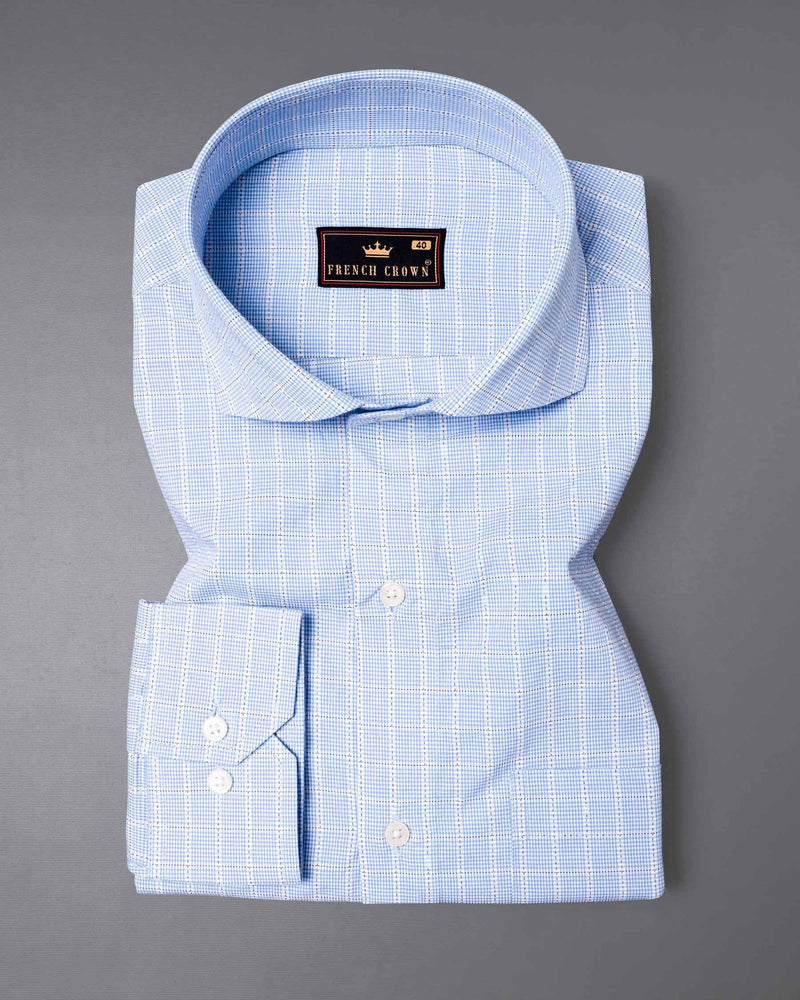 Columbia Blue windowpane Premium Cotton Shirt 6115-CA-38, 6115-CA-H-38, 6115-CA-39, 6115-CA-H-39, 6115-CA-40, 6115-CA-H-40, 6115-CA-42, 6115-CA-H-42, 6115-CA-44, 6115-CA-H-44, 6115-CA-46, 6115-CA-H-46, 6115-CA-48, 6115-CA-H-48, 6115-CA-50, 6115-CA-H-50, 6115-CA-52, 6115-CA-H-52